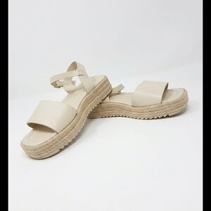 Zara Cream Platform Espadrille Sandals